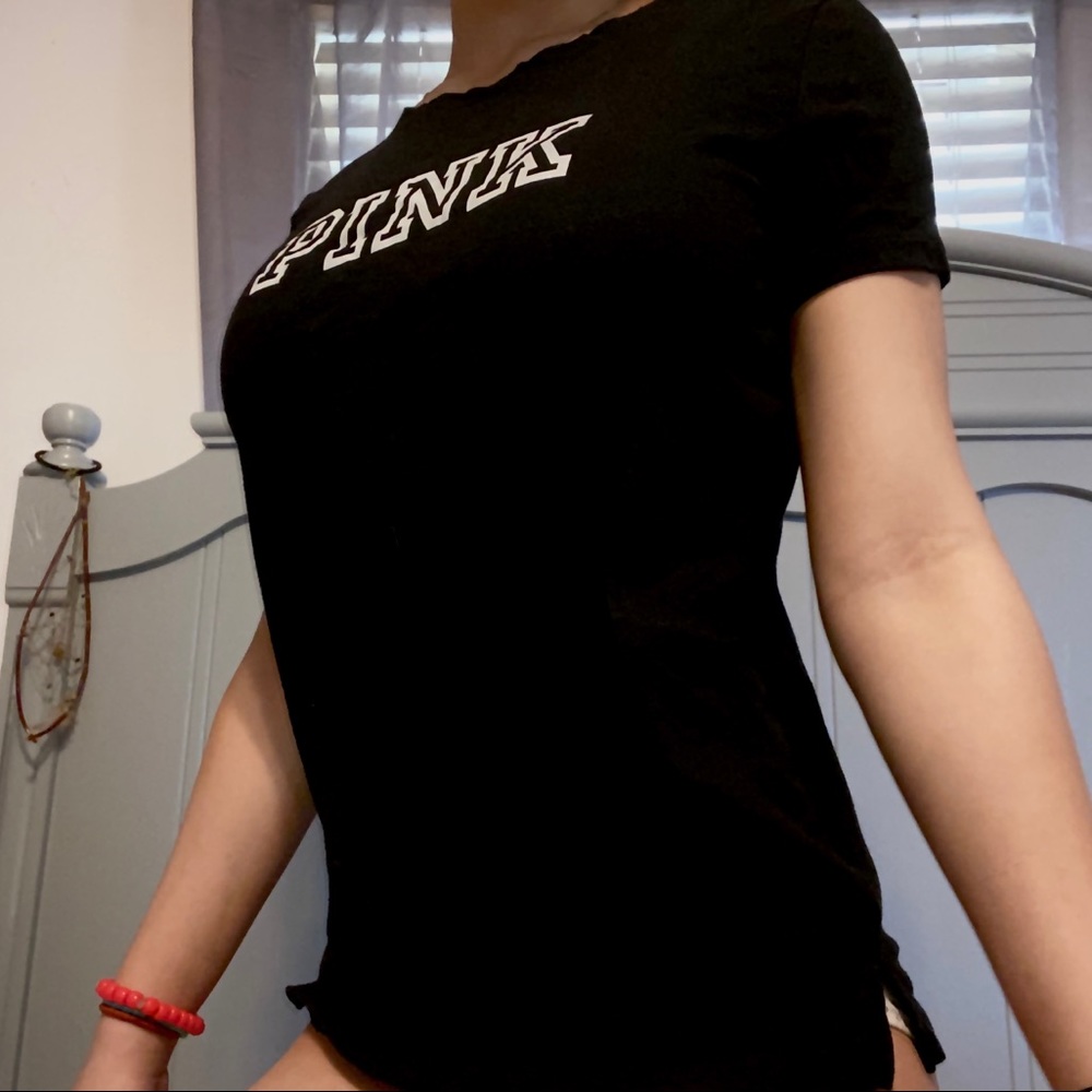 Victoria Secret PINK Black XS TShirt
